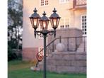 2 x klassieke lantaarnpaal zwart tuinverlichting Konstsmide, Staal, Staande lamp, Nieuw, Ophalen of Verzenden