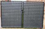 Dubbele tuinpoort zwart, Tuin en Terras, Tuinpoorten, Ophalen, Gebruikt, 150 tot 200 cm, 200 cm of meer