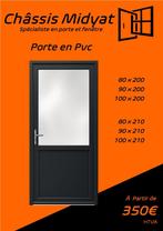 Porte de service Pvc Anthracite 350€, Bricolage & Construction, Autres types, Enlèvement ou Envoi, Double vitrage, Neuf