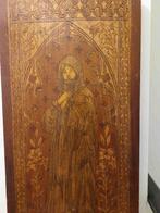 Houten paneel in pyrografie, Ophalen