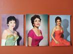 3 cartes - photos Vintage, Gina Lollobrigida., Ophalen of Verzenden, Gebruikt, Foto