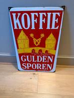 Emaille bord Gulden Sporen Koffie 1953, Ophalen of Verzenden, Gebruikt