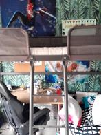 Grijs metalen hoogslaper, Ophalen, 85 tot 100 cm, Hoogslaper of Stapelbed, Zo goed als nieuw