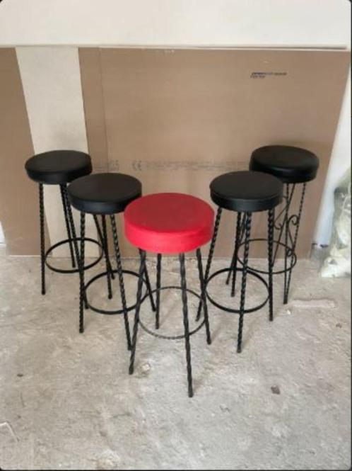 vintage barkrukken 60-70er jaren smeedijzer stukprijs, Verzamelen, Retro, Huis en Inrichting, Ophalen