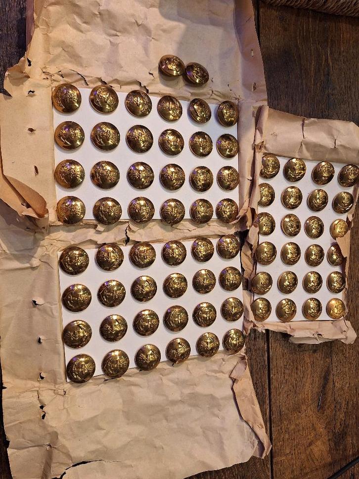 oude goudkleurige knoop Royal Navy Belgium, begin 1900, Verzamelen, Militaria | Algemeen, Marine, Kleding of Schoenen, Ophalen of Verzenden