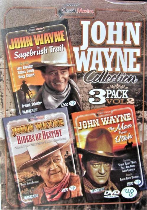 DVD WESTERN- JOHN WAYNE COLLECTIE (3 FILMS OP 1 SCHIJFJE)., CD & DVD, DVD | Action, Comme neuf, Autres genres, Tous les âges, Enlèvement ou Envoi