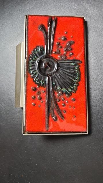 Vintage deurgreep - klink, keramiek / alu, Vlaamse keramiek beschikbaar voor biedingen