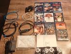 Playstation 2 Slim - Silver avec accessoires et jeux., Enlèvement ou Envoi, Argent, Avec jeux, Avec 2 manettes