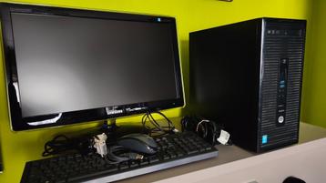 HP ProDesk i7 PC + 23" monitor. Reeds volledig geïnstalleerd