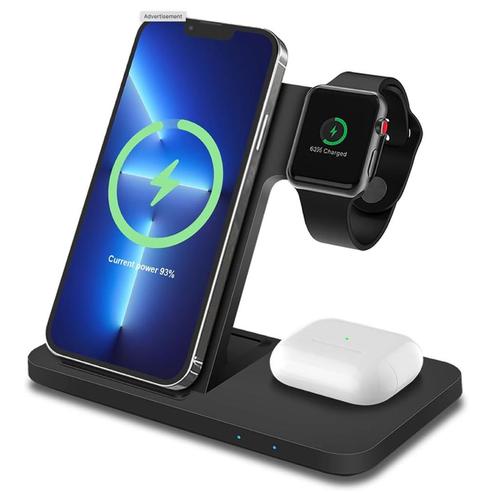 Station de recharge ss fil iPhone ,Apple Watch - AirPods, Télécoms, Téléphonie mobile | Accessoires & Pièces, Utilisé, Apple iPhone