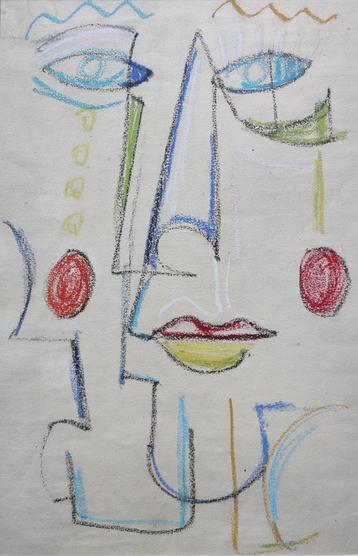 ANONIEM WERK (Circa 1960) /Mixed Media (GROOT FORMAAT) beschikbaar voor biedingen