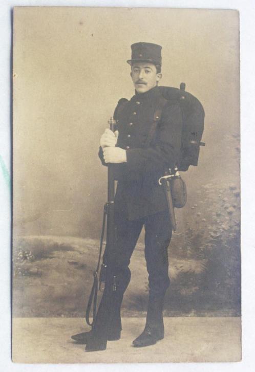 Photo de Chasseur à pied belge : uniforme, arme et paquetage, Verzamelen, Militaria | Algemeen, Landmacht, Foto of Poster, Verzenden