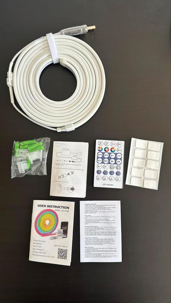 RGB Neon LED Strip 3 m – NIEUW, Huis en Inrichting, Lampen | Overige, Nieuw, Ophalen