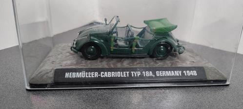 Herbmuller VW kever Type 18A cabrio 1948 1:43 Atlas politie, Hobby en Vrije tijd, Modelauto's | 1:43, Nieuw, Auto, Overige merken