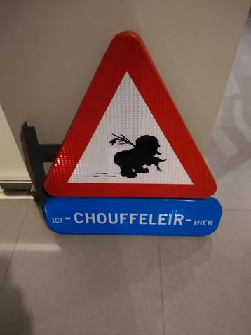 La Chouffe - verkeersbord Chouffeleir beschikbaar voor biedingen