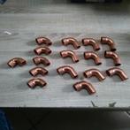 Lot de coudes et de T cuivre Ø18 à souder – plomberie, Enlèvement ou Envoi, Neuf, Cuivre
