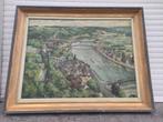 huile sur toile vue de namur signe Baily Charles, Ophalen
