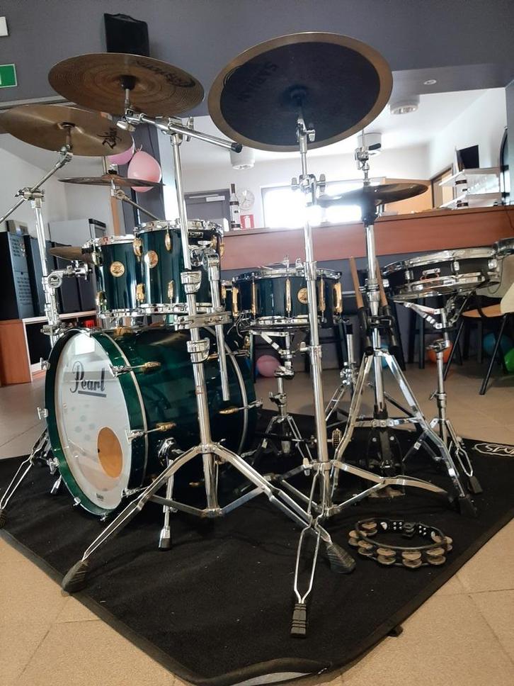 Pearl Masters Custom 50e anniversaire + matériel de batterie, Musique & Instruments, Batteries & Percussions, Utilisé, Pearl, Enlèvement