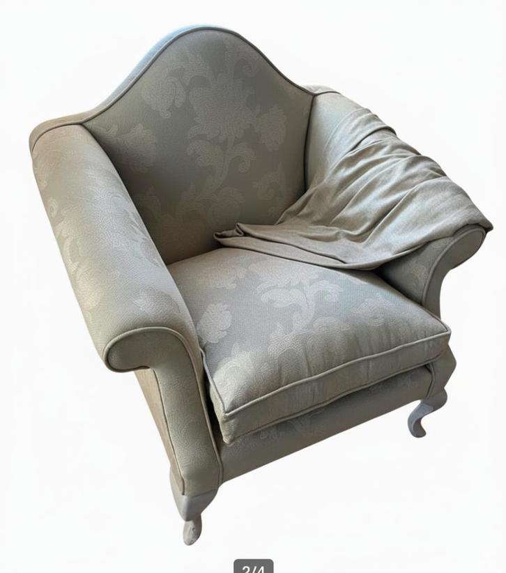 Fauteuil Club Élégant, Maison & Meubles, Fauteuils, Comme neuf, Bois, Tissus, 50 à 75 cm, 75 à 100 cm, Enlèvement