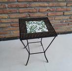 Vintage planten/bijzettafeltje in zwart/groen, Enlèvement, Comme neuf