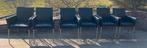 6 chaises noires de salle à manger avec accoudoir, Ophalen, Gebruikt, Zwart, Contemporain