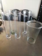 5 glazen vazen, Ophalen of Verzenden, Gebruikt