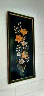 Décoration florale vintage, décoration murale, fleur brodée, Enlèvement ou Envoi