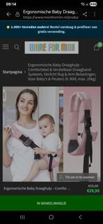Ergonomische baby draagband roze more for mini, Kinderen en Baby's, Babydragers en Draagdoeken, Zij, Nieuw, Draagzak, Ophalen