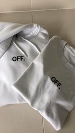 Witte trui met kap en bijhorend witte t-shirt OFF. XS, Vêtements | Hommes, Pulls & Vestes, Comme neuf, Enlèvement