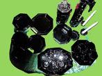 61 pieces de vaisselle noire arcopal fabriquer france, Ophalen of Verzenden, Gebruikt
