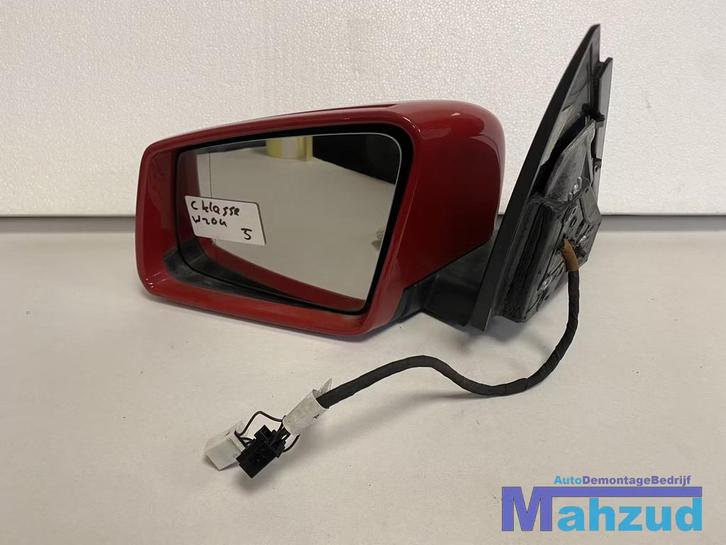 MERCEDES C KLASSE W204 rood links spiegel red left mirror, Auto-onderdelen, Spiegels, Mercedes-Benz, Gebruikt