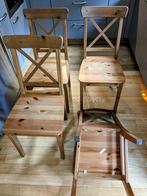 4 chaises Ikea en bois, Ophalen, Gebruikt, Overige kleuren, Vier