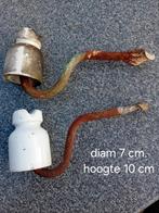 2 oude, antieke porseleinen isolatoren, Ophalen of Verzenden