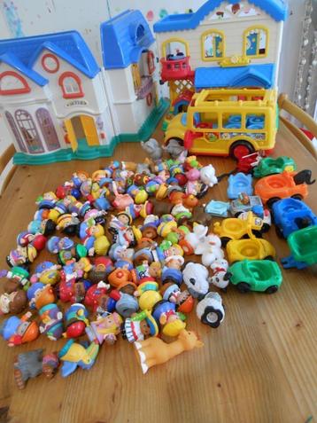 little people fisher price maison 10eP personnage 1eP bus 8e beschikbaar voor biedingen