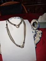 nr 19 ketting en armband, Handtassen en Accessoires, Armbanden, Ophalen of Verzenden, Nieuw, Zilver, Staal