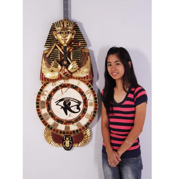 Egyptische Wandklok – Egypte klok Hoogte 102 cm, Huis en Inrichting, Woonaccessoires | Klokken, Nieuw, Overige typen, Ophalen