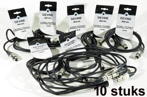 XLR Devine signaal kabels verschillende lengtes 09/04/24 OK, Audio, Tv en Foto, Audiokabels en Televisiekabels, Zo goed als nieuw
