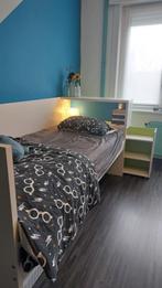 FLAXA BED IKEA - 90 x 200 CM - Met uitschuifbaar kastje, Huis en Inrichting, Ophalen, 90 cm, Eenpersoons, Wit