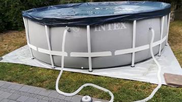 Intex zwembad 4,57m x 1,22m inclusief glasfilter en traploze