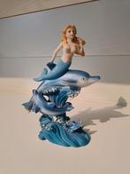 Dolfijnenbeeldje met zeemeermin +/- 20 cm, Ophalen of Verzenden, Nieuw