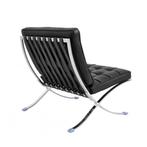 Barcelona designfauteuil van echt leer, roestvrij staal, Huis en Inrichting, Verzenden, Mies Van Der Rohe, Nieuw, 75 tot 100 cm