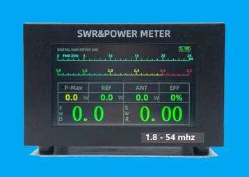 200 Watt Digitale touchscreen SWR / PWR Meter 1.8 _54 MHZ.