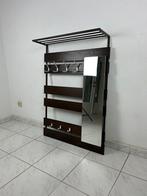 Vintage wandkapstok met spiegel en hoedenrek, Gebruikt, 100 tot 150 cm, Hout, Ophalen