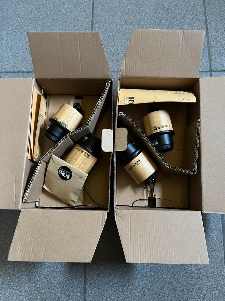 Lampe plafonnière/spot Good & Mojo en bois naturel en bambou, Maison & Meubles, Lampes | Plafonniers, Neuf, Bois, Enlèvement ou Envoi