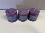 Drie kaarsen - Pillar candle - Grand illusions, Huis en Inrichting, Ophalen of Verzenden, Nieuw