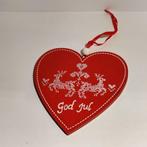 Décoration de sapin de Noël coeur en bois Suède Dieu Jul, Divers, Enlèvement ou Envoi
