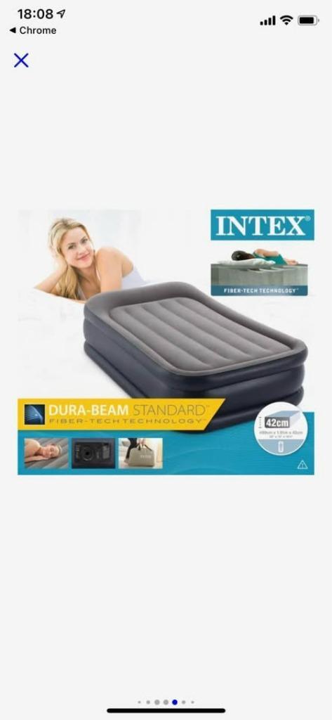 1persoonsluchtbed Intex, Huis en Inrichting, Slaapkamer | Bedden, Zo goed als nieuw, Eenpersoons, 70 cm of minder, Overige maten
