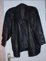 zwarte lederen dames jas, Kleding | Dames, Jassen | Winter, Ophalen of Verzenden, Gedragen, Maat 42/44 (L), Zwart
