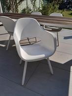 4 Mooie, witte armstoelen, Tuin en Terras, Ophalen of Verzenden, Zo goed als nieuw