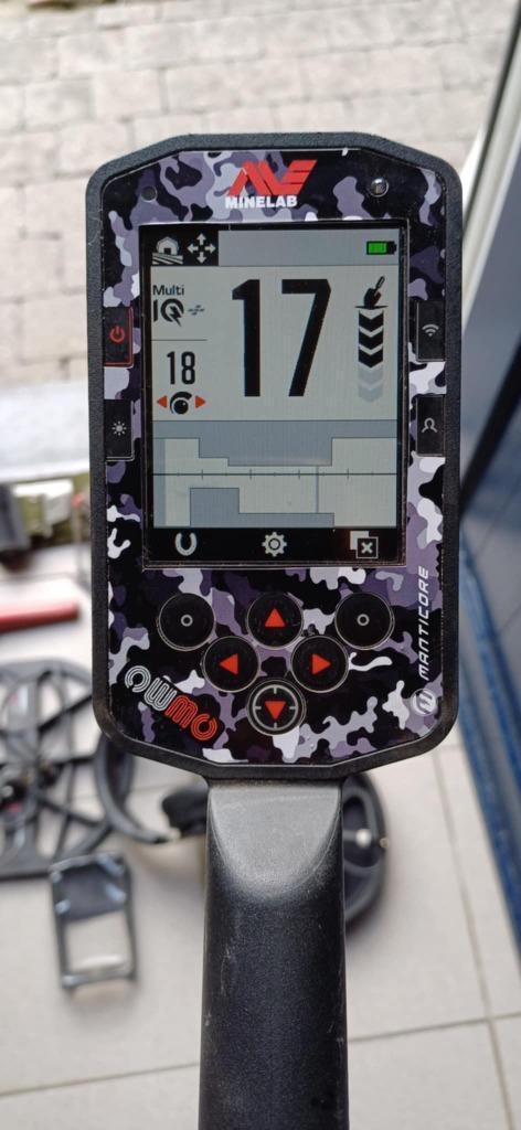 minelab manticore, Hobby en Vrije tijd, Metaaldetectors, Zo goed als nieuw, Meer dan 30 cm, Minelab, Discriminatie metaaldetectie